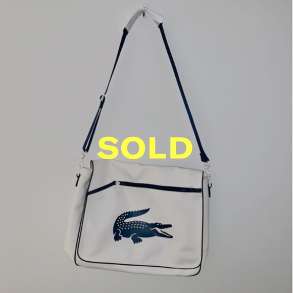 Lacoste leather messenger bag. - Picture 1 of 4